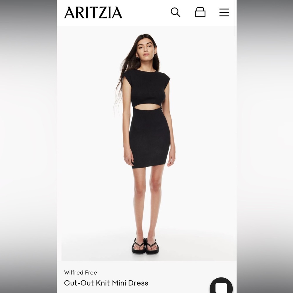 Wilfred free cutout knit mini dress